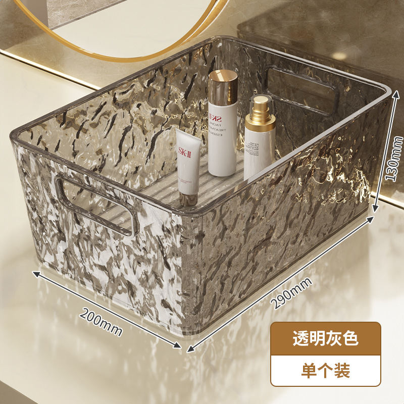 Transparent Gray Cosmetic Storage Box - Extra Large