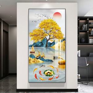 Impresión HD, Decoración Moderna Personalizada, Cuadro Abstracto de Ciervo y Pez, Pintura en Porcelana de Cristal 3D, Arte de Pared LED, Pintura de Animales - Product Image 1