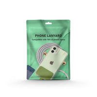 Étui de téléphone portable personnalisé avec câble, chargeur, accessoire électronique 3C, emballage en plastique, sac refermable à glissière à 3 côtés avec trou européen
