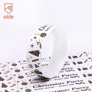 Gelang cetak Logo kustom gelang tyvek tahan air gelang Kertas Sintetis gelang Tyvek untuk perlengkapan pesta acara - Product Image 2