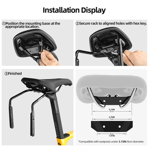 Rhino walk Fahrrads attel tasche Stabilisator Halterung Fahrrad Sattel tasche Sitz montage Feste Basis Zubehör - Product Image 4