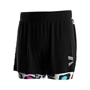 Shorts de sport 2-en-1 en polyester pour la course, le BJJ, le MMA, le grappling, la gym et le fitness, avec poches pour téléphone et double couche - Product Image 1