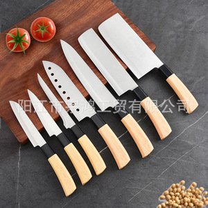 ชุดมีดครัวสแตนเลส ขนาด 6-7.9 นิ้ว ใบมีดขัดเงา ขอบตรง สำหรับใช้ในบ้าน - Product Image 2