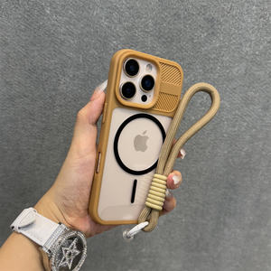 <span class=keywords><strong>Coque</strong></span> rigide de qualité supérieure pour <span class=keywords><strong>iPhone</strong></span> 16/16 Pro 15 Pro Max Anneau fin vert Aspiration magnétique Acrylique transparent Grande fenêtre souple - Product Image 5