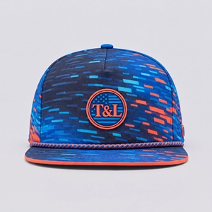 Golf <b>Cap</b> Digital <b>Camo</b> Blue Orange Waterproof PVC Patch Rope Snapback 5 Panel Perforated Breathable Athletic Outdoor Men Women - Product Image 2
