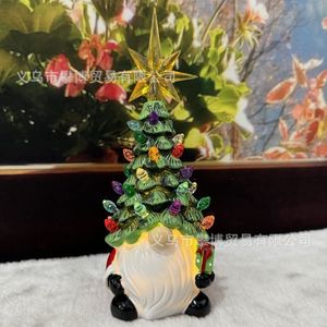 Christmas <b>Tree</b> Dwarf Resin Decorative <b>Lights</b> Multicolored Indoor Christmas Decoration Battery Operated Lightweight - Product Image 3