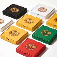 Boîte à pizza personnalisée fine en carton enduit d'argile, avec coins verrouillables, 10 po de longueur x 10 po de largeur x 2 po de profondeur