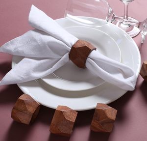 Juego de 6 Anillos Porta Servilletas de Madera Vintage Hechos a Mano, Hebillas Decorativas para Servilletas para Hotel o Restaurante, Precio de Fábrica Accesible - Product Image 5