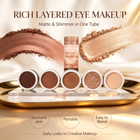 Schimmernde Lidschatten-Palette, Leichtgewichtige Private Label Lidschatten-Palette, Farbenfrohe Stapelbare Zylinder-Schicht-Lidschatten