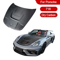 Capot en fibre de carbone sèche préimprégnée personnalisé pour Porsche 718 Cayman GT4 RS, kit carrosserie en fibre de carbone