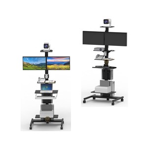 รถเข็นทีวีหมุนได้360องศาพร้อมโครงสร้างอลูมิเนียมรองรับหน้าจอได้ถึง32 "และความจุของ220LBS - Product Image 4