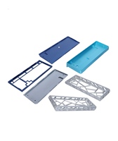 Clavier en aluminium 6061 usiné CNC sur mesure pour fraisage de précision, perçage, kit de coque métallique anodisée GH60, clavier DIY pour fans, OEM