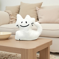 Coussin en peluche personnalisé style esquisse, motif animal abstrait, mignon, kawaii, pour décoration de chambre, cadeau, vente en gros, OEM personnalisé