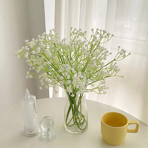 Fleur artificielle Yasunobu en soie blanche, type Souffle de Bébé, branche unique, pour décoration de mariage et de maison, bouquet - Product Image 1