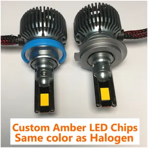 2024 Tiktok Trend In Iraq OEM Custom Halogen Color 700% Brighter TD200 H8 H11 200W Yellow Car Led Light Auto Headlight Bulb