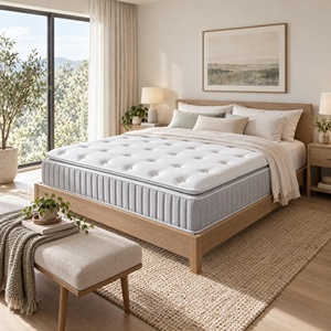 Matelas à ressorts ensachés double 10 pouces avec isolation des mouvements, matelas de soutien pour hôtel, maison, chambre d'amis - Product Image 1