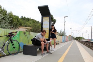 Bancs <span class=keywords><strong>de</strong></span> <span class=keywords><strong>jardin</strong></span> solaires avec panneau publicitaire - Product Image 3