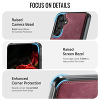 Coque arrière de qualité supérieure avec chargement sans fil pour Samsung S25, étui de protection en cuir pour Samsung S25, S25 FE, S25 Plus