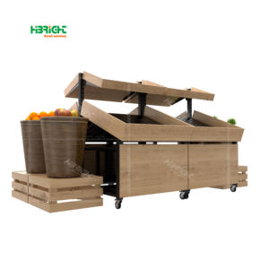 ชั้นวางของในซูเปอร์มาร์เก็ตแบบสองด้านสำหรับงานหนักขาตั้งโลหะแบบปรับได้สำหรับงานผัก - Product Image 2