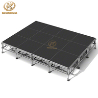 Plateforme de scène modulaire portable en aluminium pour mariages et événements en plein air