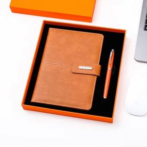 Customizable Black PU Leather Note Book Corporate Gift Set A5 <b>Journal</b> Wholesale Promotional Luxury Business Pen Notebook Set - Product Image 2