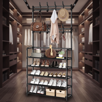 Étagère à chaussures en métal légère pour salon, 5 niveaux, multifonctionnelle, vente en gros d'usine, 126 pièces