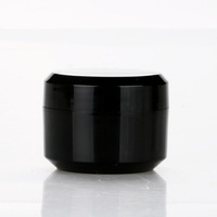 Pot cosmétique vide en PP à double paroi pour vernis gel, colle à ongles, crème, noir, 5g, 10g, 15g, 30g, 50g