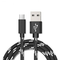 Kabel pengisi daya cepat, kabel pengisian daya usb C pola Tiger Premium, kepang untuk ponsel android