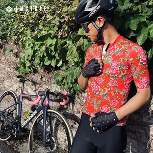 Mcycle-Maillot de cyclisme à fleurs du nord-est coloré maillot de cyclisme à manches longues pour le printemps maillot de cyclisme extérieur pour le sport cycliste