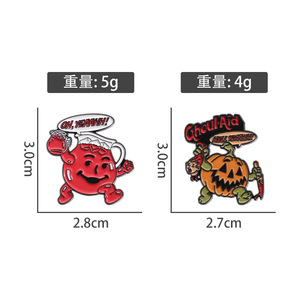 Alfileres de esmalte de calabaza y calavera de Halloween, broches decorativos góticos Punk para mochila, insignias de solapa, joyería divertida, boda para niños - Product Image 3