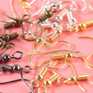 Beaded Spring Ear <b>Hook</b> Iron Plated Drop Shape For <b>Earring</b> Making Simple Series Yiwu Origin - Product Image 3