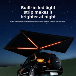 <span class=keywords><strong>Auvent</strong></span> latéral de voiture en forme d'éventail à 270 degrés pour <span class=keywords><strong>4</strong></span> personnes, tente de SUV en tissu Oxford, imperméable, pour utilisation extérieure en été, >3000 mm - Product Image 4