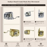 Mécanisme de Boîte à Musique à Manivelle en Métal Sankyo, Pièces DIY pour Artisanat Musical, Personnalisation de Mélodies Disponible, Vente en Gros Direct Usine