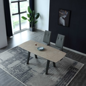 Foshan <span class=keywords><strong>Carberry</strong></span> Moderne Möbel Keramik-Esstisch-Designs Gesinterter Stein Ausziehbarer Esstisch Zeitgenössisch - Product Image 5