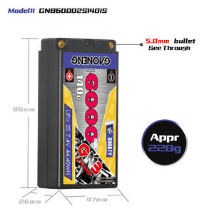 GNB GAONENG 6000MAH 2S 7.6V HV 140C Short Shorty Pack 5.0mm Bullet Hard <b>Case</b> RC LiPo Battery 1:10 1:12 Scale RC Race <b>Car</b> - Product Image 3