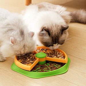 Pet <b>Slow</b> <b>Feeder</b> <b>Bowl</b> Layered Design Anti Choke Feeding <b>Bowl</b> for Dogs and Cats Interactive Food Dispenser - Product Image 4