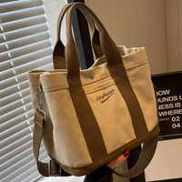 Sac fourre-tout décontracté de luxe en toile naturelle de haute qualité du Japon, personnalisable, couleur unie, pour l'extérieur