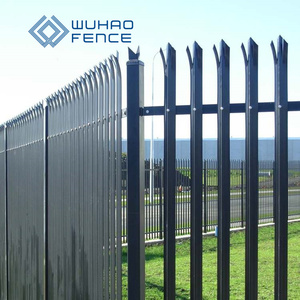 Clôture en acier vert pour bâtiment de <span class=keywords><strong>jardin</strong></span> de 8 pieds, panneau de clôture en acier Euro Palisade - Product Image 2