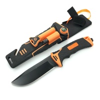 Couteau tactique à lame fixe de qualité industrielle pour la survie en plein air, le camping et la chasse, en acier inoxydable 420, avec lumière LED, multi-outils, OEM