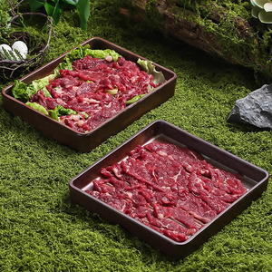 Square Box For Snowflake Beef <b>Plates</b> <b>Melamine</b> Tableware Hot Pot Meat Platters Commercial Use Unbreakable Flat Serving Trays - Product Image 1