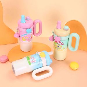 Vente en gros usine : Ensemble de thermos à eau en acier inoxydable 316, tasse isotherme jumbo de haute qualité avec motif graffiti de dessin animé et poignée pipette - Product Image 2
