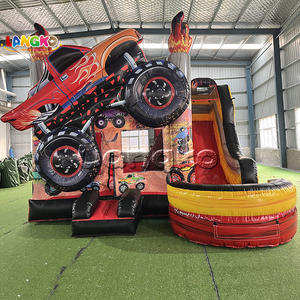 Château Gonflable Monster Truck pour Enfants, Château Gonflable de Voitures, Maison de Rebond pour <span class=keywords><strong>Location</strong></span> de Fêtes - Product Image 1