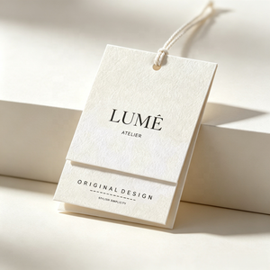 Etiquetas Colgantes Personalizadas Reciclables para Prendas, con Estampado en Relieve Negro y Dorado, Ecológicas y Sostenibles, para la Marca de Trajes - Product Image 2