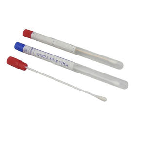 Monouso Test rapido nasale Vtm campionamento <span class=keywords><strong>Sterile</strong></span> floccaggio medico 10cm femmina tampone con tubo - Product Image 1