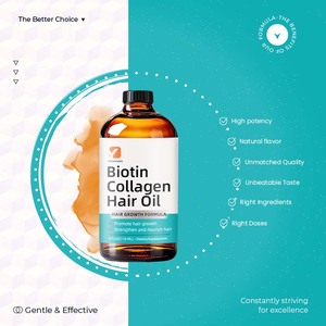 Aceite Capilar con Biotina y Colágeno OEM, 4 FL.OZ, Producto <span class=keywords><strong>de</strong></span> Belleza para el Crecimiento del Cabello, Reduce la Caída del Cabello, Nutre el Cabello, Controla el Frizz, Mejora el Aspecto - Product Image 6