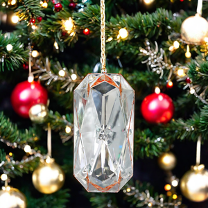 8.66IN बड़े ऐक्रेलिक दर्पण वाले रत्न हैंगिंग आभूषण लक्जरी प्लास्टिक बड़े गहना पेंडेंट त्योहार रत्न सेट सजावट - Product Image 5