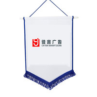 Promotionnel Double Face Football Football Conception Personnalisée Satin Événement Bannière Fanion Club Heavy Duty Exchange Mini Bannière Drapeau