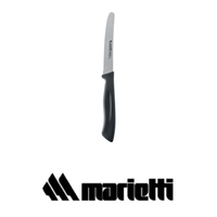 Couteau à steak/dîner Marietti, ensemble de 2 pièces, lame dentelée, manche en plastique