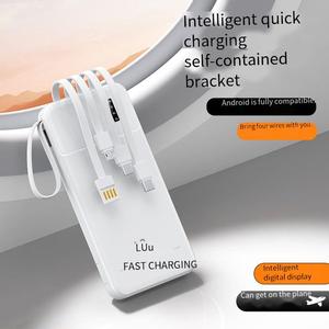 2025 mới 10000mAh siêu nhanh phí ngân hàng điện LED màn hình bốn được xây dựng trong sạc cáp khác nhau Micro USB DC OEM sản phẩm - Product Image 6
