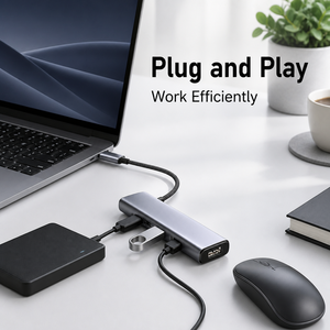 <span class=keywords><strong>Adaptateur</strong></span> multiport USB C universel, transfert de données 5 Gbps, <span class=keywords><strong>HDMI</strong></span> 4K, VGA, Gigabit Ethernet, PD 100W pour MacBook Pro Air - Product Image 3